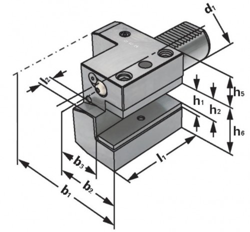 AXIÁLNÍ DRŽÁK TVAR C1-PRAVÝ DIN 69880-VDI