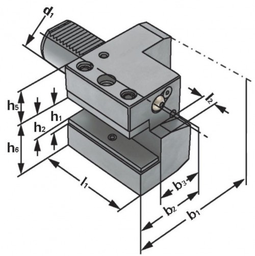 AXIÁLNÍ DRŽÁK TVAR C2-LEVÝ DIN 69880-VDI