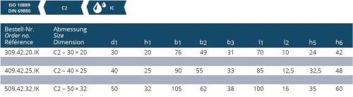 AXIÁLNÍ DRŽÁK TVAR C2-LEVÝ DIN 69880-VDI S CHLAZENÍM