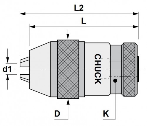 Bezklíčová vrtací sklíčidla, standardní třída DIN238
