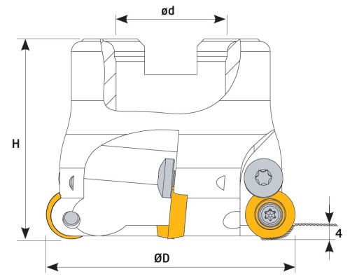ČELNÍ NÁSTRČNÉ FRÉZY NA KRUHOVÉ DESTIČKY RHKW.. - KOPÍROVACÍ FRÉZY