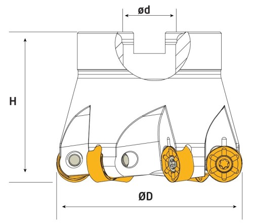ČELNÍ NÁSTRČNÉ FRÉZY NA KRUHOVÉ DESTIČKY RNHX.. - KOPÍROVACÍ FRÉZY - S CHLAZENÍM