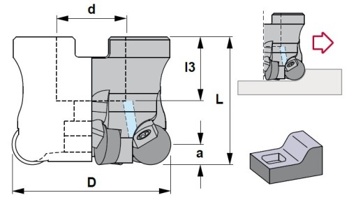 ČELNÍ NÁSTRČNÉ FRÉZY NA KRUHOVÉ KERAMICKÉ DESTIČKY RPGN.. - KOPÍROVACÍ FRÉZY - S CHLAZENÍM