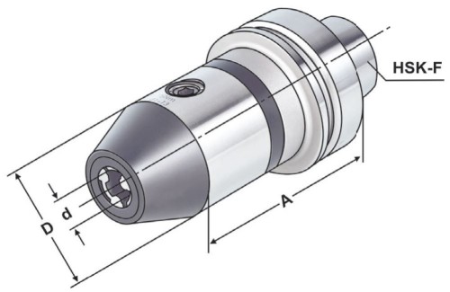 CNC VRTAČKOVÉ SKLÍČIDLO PRAVÉ-LEVÉ OTÁČKY HSK-F