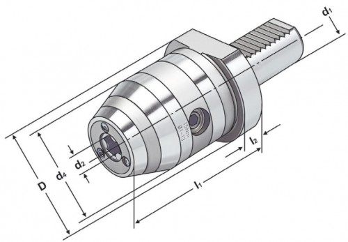 CNC VRTAČKOVÉ SKLÍČIDLO PRO PŘÍVOD CHLAZENÍ PŘES "SPREJOVÉ KULIČKY"