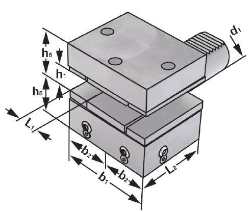 ČTYŘHRANÝ DRŽÁK S VÍCE ULOŽENÍMI TVAR D2 DIN69880-VDI