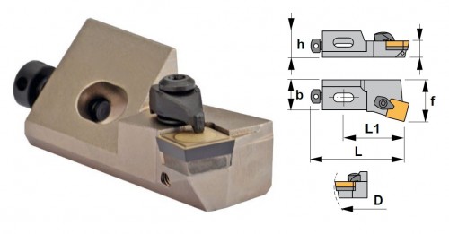Cartridge CSKPL 75° na destičky SPMR/SPUN.. bez CHLAZENÍ - LEVÉ PROVEDENÍ