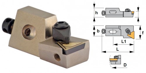 Cartridge CTFPL 90° na destičky TPMR/TPUN.. bez CHLAZENÍ - LEVÉ PROVEDENÍ
