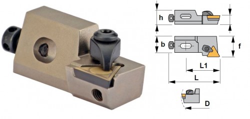 Cartridge CTGPL 90° na destičky TPMR/TPUN.. bez CHLAZENÍ - LEVÉ PROVEDENÍ