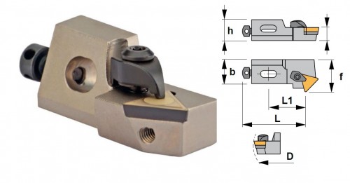 Cartridge CTSPL 45° na destičky TPMR/TPUN.. bez CHLAZENÍ - LEVÉ PROVEDENÍ