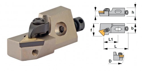 Cartridge CTSPR 45° na destičky TPMR/TPUN.. bez CHLAZENÍ - PRAVÉ PROVEDENÍ