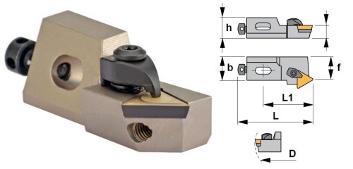 Cartridge CTTPL 60° na destičky TPMR/TPUN.. bez CHLAZENÍ - LEVÉ PROVEDENÍ