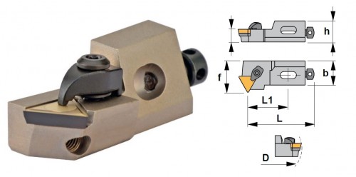 Cartridge CTWPR 30° na destičky TPMR/TPUN.. bez CHLAZENÍ - PRAVÉ PROVEDENÍ