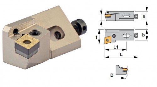 Cartridge PCFNR 90° na destičky CNMG/CNMA/CNMM bez CHLAZENÍ - PRAVÉ PROVEDENÍ