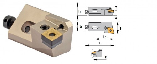 Cartridge PCLNL 95° na destičky CNMG/CNMA/CNMM bez CHLAZENÍ - LEVÉ PROVEDENÍ