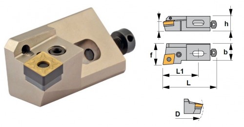 Cartridge PCLNR 95° na destičky CNMG/CNMA/CNMM bez CHLAZENÍ - PRAVÉ PROVEDENÍ