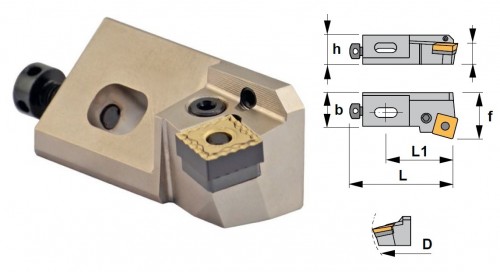 Cartridge PSKNL 75° na destičky SNMG/SNMA/SNMM/SNMX bez CHLAZENÍ - LEVÉ PROVEDENÍ