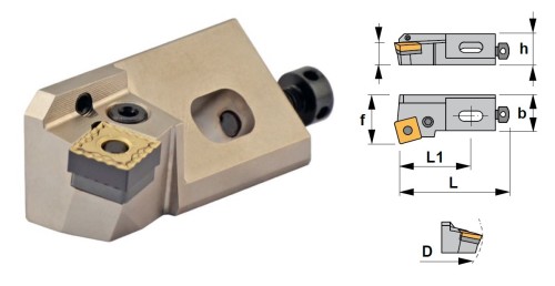 Cartridge PSKNR 75° na destičky SNMG/SNMA/SNMM/SNMX bez CHLAZENÍ - PRAVÉ PROVEDENÍ