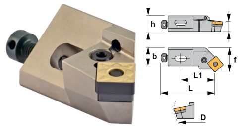 Cartridge PSSNL 45° na destičky SNMG/SNMA/SNMM/SNMX bez CHLAZENÍ - LEVÉ PROVEDENÍ