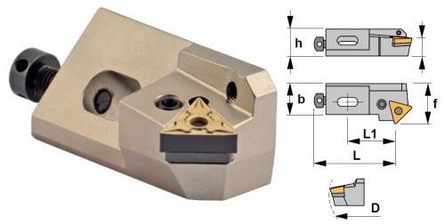 Cartridge PTSNL 45° na destičky TNMG/TNMA/TNMM bez CHLAZENÍ - LEVÉ PROVEDENÍ