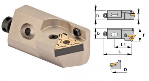 Cartridge PTWNL 30° na destičky TNMG/TNMA/TNMM bez CHLAZENÍ - LEVÉ PROVEDENÍ