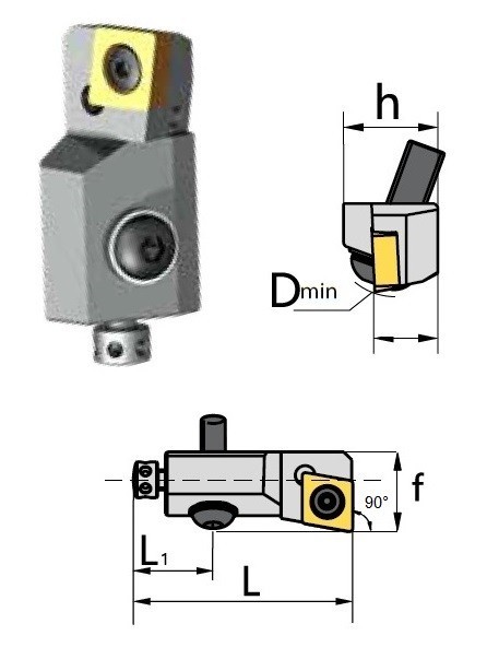 Cartridge SCFCL 90° na destičky CCMT/CCGT/CCGX s CHLAZENÍM - LEVÉ PROVEDENÍ - DELŠÍ