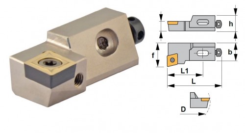 Cartridge SCFCR 90° na destičky CCMT/CCGT/CCGX s CHLAZENÍM - PRAVÉ PROVEDENÍ