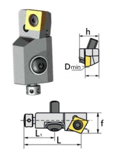 Cartridge SSRCL 45° na destičky SCMT/SCGT/SCGX bez CHLAZENÍ - LEVÉ PROVEDENÍ
