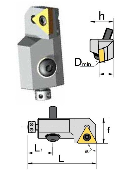Cartridge STGCL 90° na destičky TCMT/TCGT/TCGX bez CHLAZENÍ - LEVÉ PROVEDENÍ