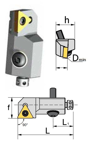 Cartridge STGCR 90° na destičky TCMT/TCGT/TCGX bez CHLAZENÍ - PRAVÉ PROVEDENÍ