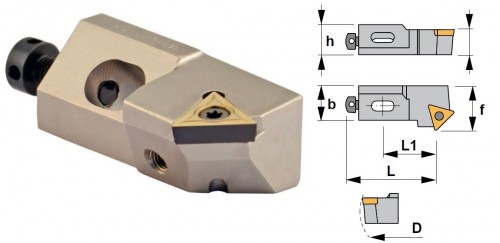 Cartridge STSCL 45° na destičky TCMT/TCGT/TCGX bez CHLAZENÍ - LEVÉ PROVEDENÍ
