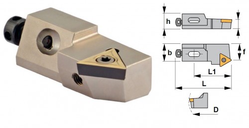 Cartridge STTCL 60° na destičky TCMT/TCGT/TCGX bez CHLAZENÍ - LEVÉ PROVEDENÍ