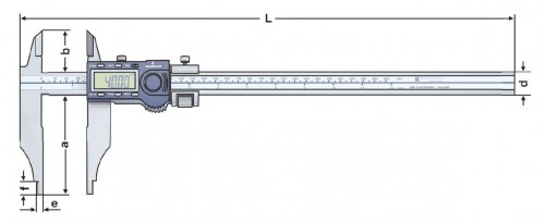 DIGITÁLNÍ MĚŘÍTKO ABS ABSOLUTNÍ S MĚŘICÍMI HROTY