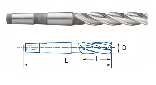DLOUHÉ FRÉZY HSSE 8% Co s morse stopkou DIN845BN