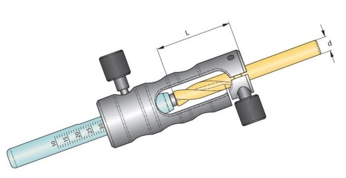 DRŽÁK NÁSTROJE S MĚRKOU PRO OPTIMÁLNÍ UPNUTÍ NÁSTROJE DO TEPELNÉHO UPÍNAČE
