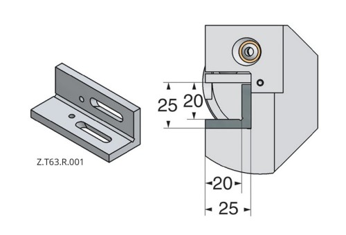 DRŽÁK PRO 1 NŮŽ HSK-T ISO12164-3 S CHLAZENÍM