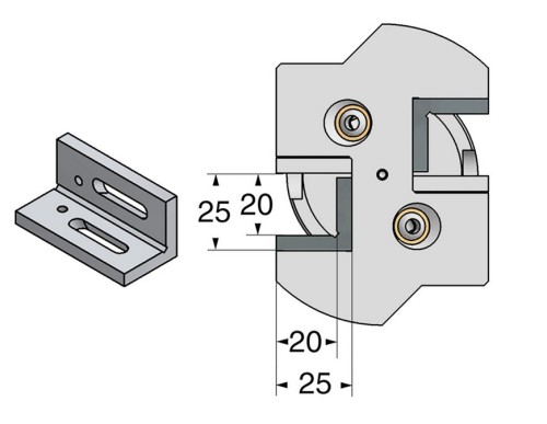 DRŽÁK PRO 2 NOŽE HSK-T ISO12164-3 S CHLAZENÍM