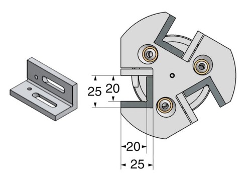 DRŽÁK PRO 3 NOŽE HSK-T ISO12164-3 S CHLAZENÍM