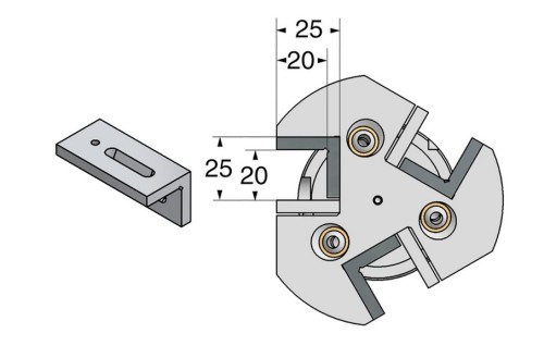 DRŽÁK PRO 3 NOŽE HSK-T ISO12164-3 S CHLAZENÍM