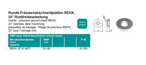 Destičky REHX0701MOTP40 na NEREZ Destičky REHX0701MOTP40 na NEREZ