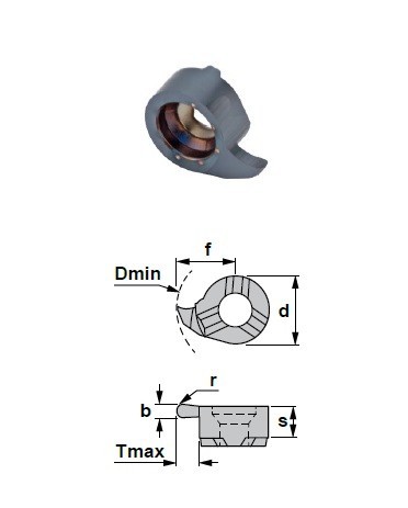 Destičky rádiusové pravé pro multifunkční držáky - mikro zapichování-upichování