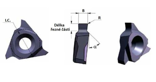 Drážkovací destičky se sražením DIN471/472 - PRAVÉ
