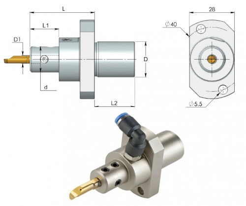 Držáky mikronožíků pro CNC automaty (stroje Star Swiss)
