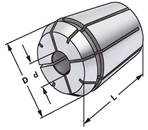 ER KLEŠTINY PRO UPÍNÁNÍ ER ZÁVITNÍKŮ DIN6499A SE ČTYŘHRANEM - házivost pod 0,015