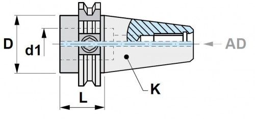 EXTRA KRÁTKÝ WELDONOVÝ UPÍNAČ PRO UPNUTÍ STOPKY DIN1835B
