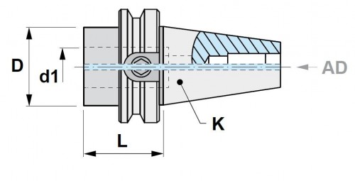 EXTRA KRÁTKÝ WELDONOVÝ UPÍNAČ PRO UPNUTÍ STOPKY DIN1835B