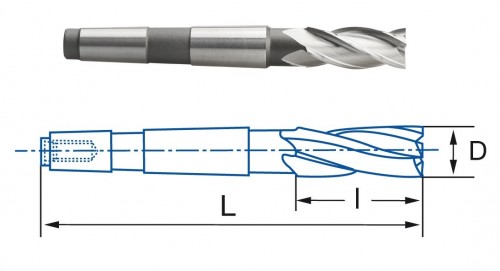 FRÉZY HSSE 8% Co s morse stopkou DIN845BN