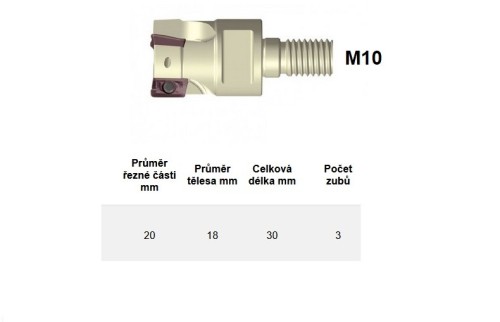 Fréza se závitový adaptérem na destičky BDMT11… S CHLAZENÍM Fréza se závitový adaptérem na destičky BDMT11… S CHLAZENÍM