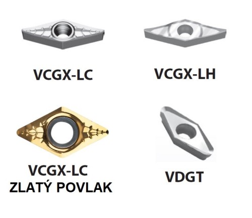 Frézovací destičky VCGX.. speciálně na hliník a neželezné materiály