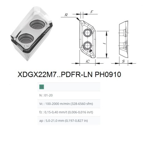 Frézovací destičky XDGX.. SPECIÁLNĚ NA HLINÍK